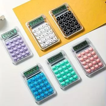 1 шт. студенческий калькулятор ЖК-дисплей большой экран силиконовые кнопки 8-значный ручной электронный калькулятор для учебы школьные принадлежности фиолетовый