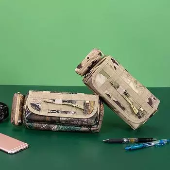 1 шт., студенческий пенал для мальчиков, камуфляжный солдатский стиль, пенал высокой емкости, сумка для хранения канцелярских принадлежностей, школьные принадлежности