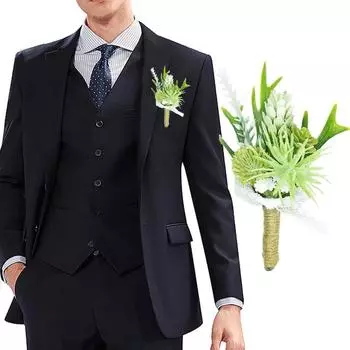 1 шт. суккулентный европейский стиль нагрудный цветок свадебные принадлежности запястный цветок нежный ручной работы имитация булавки стиль