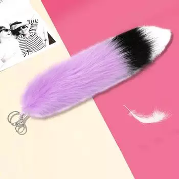 1 шт., сумка, дизайн, женская мода, повседневное использование, автомобильный брелок с лисьим хвостом, мужские аксессуары с кисточками