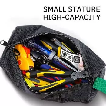 1 шт. сумка для электрических инструментов, прочная и долговечная, утолщенная, для хранения электрика, специальная портативная квадратная сумка для технического обслуживания single pouch чёрный