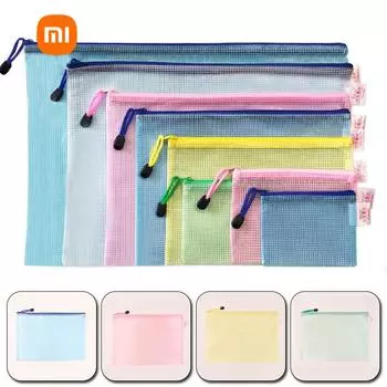 1 шт., сумка для документов из ПВХ, прозрачная сетка A3/A4/A5/A6, школьная и офисная сумка для канцелярских принадлежностей, сумка на молнии A3 белый