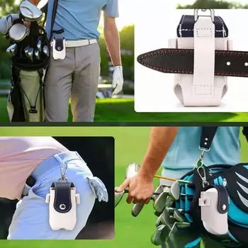 1 шт., сумка для гольфа с подвесным ремнем, кожаный чехол для хранения клюшек для гольфа, сумка для пустых мячей на талии синий