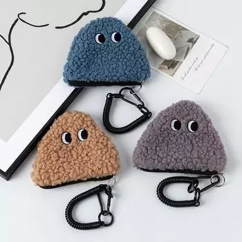 1 шт. сумка для хранения персонализированный кошелек для монет онигири ниша маленький кулон с застежкой-молнией плюшевый мешочек портативный разноцветный 1312cm