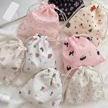 1 шт. сумка для хранения разных вещей на шнурке, мультяшная многофункциональная тканевая сумка-органайзер, сумка на шнурке, симпатичная, портативная, пылезащитная, многостильная