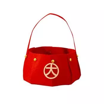 1 шт. сумка для хранения утолщенная ручная корзина радость подарочные коробки прочный мешочек для конфет войлок домашний декор