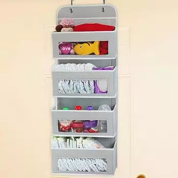 1 шт. сумка для хранения за дверью с прозрачным прозрачным мешком для хранения подарков на День матери, органайзер для декора спальни и корзина для хранения, органайзер для ванной комнаты 4 Grids серый