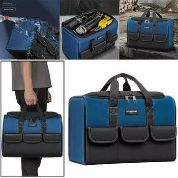 1 шт. сумка для инструментов плотницкие износостойкие прочные электрики прочная ткань Оксфорд большой емкости набор инструментов 30x17x19cm