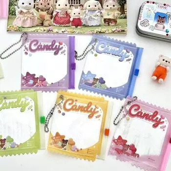 1 шт. сумка для конфет в стиле аниме, чехол для хранения значков, подвеска, защитная оболочка, кукольная сумка, брелок для ключей синий