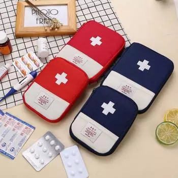 1 шт. сумка для лекарств, портативная, удобная, органайзер для аптечек, симпатичная, для хранения таблеток, ткань Оксфорд