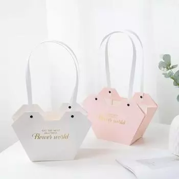 1 шт. сумка для переноски, переносная цветочная коробка, корзина, упаковка в форме сердца, День святого Валентина