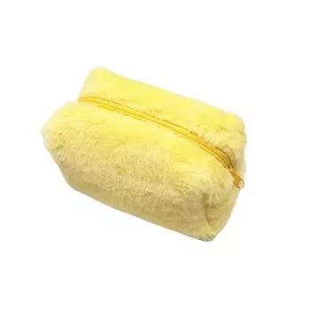 1 шт., сумка для ручек Macaron Candy Color, плюшевая косметичка, косметичка для женщин, дорожная косметичка, органайзер, чехол для женской косметики чёрный