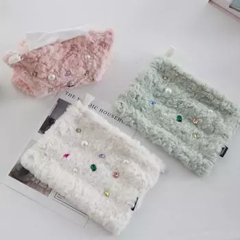 1 шт. сумка для салфеток в скандинавском стиле, настольные декоративные полиэфирные волокна, модные коробки для туалетной бумаги с драгоценными камнями