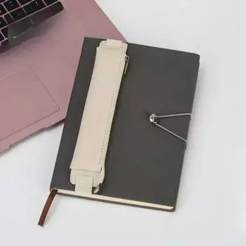 1 шт., сумка-карандаш из искусственной кожи, эластичная резинка для ноутбука, пряжка, зажим для ручки, портативный легкий чехол-держатель для ручек, школьные принадлежности