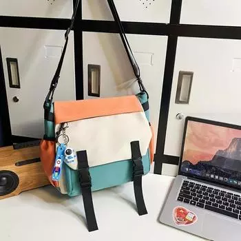 1 шт. Сумка кроссбоди большой вместимости - Повседневная наплечная сумка с регулируемым ремнем, застежкой-молнией и прочным материалом