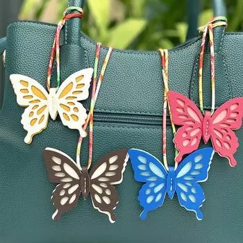 1 шт. сумка кулон двухслойная пряжка ажурный подарок бабочка искусственная кожа женская мода брелок подвески