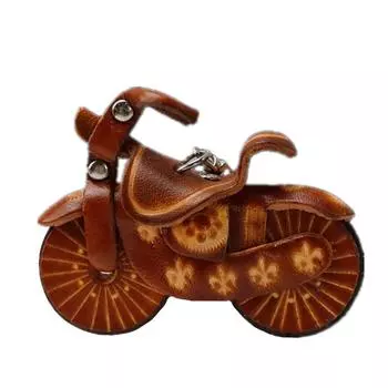 1 шт. сумка кулон вечеринка подарок винтаж коровья кожа креативный индивидуальный рюкзак украшение мини-шарм кошелек подвесной брелок коричневый