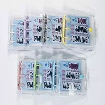 1 шт. сумка-переплет для ваучеров, кошелек, сумка для денег, сумка для сбережений наличных, прозрачный ПВХ-блокнот, вкладные листы, бухгалтерская книга, 3 отверстия с перфорацией