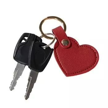 1 шт. сумка подвеска однотонный автомобильный брелок простой ПУ кожаный подарок на день рождения брелок модные подвески в форме сердца