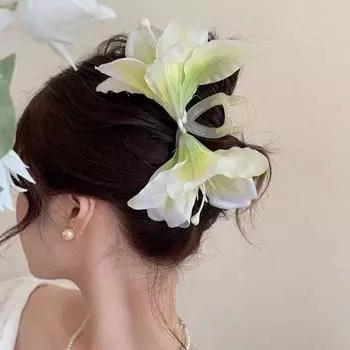 1 шт. Супер Бессмертный и Красивый Трехмерный Зажим для Лилии, Заколка для Волос с Зажимом-Акулой Высокого Качества