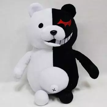 1 шт., супер Danganronpa Monokuma, черный, белый медведь, плюшевая игрушка, мягкие Dangan Ronpa, куклы-животные, подарок на день рождения для детского костюма 25cm