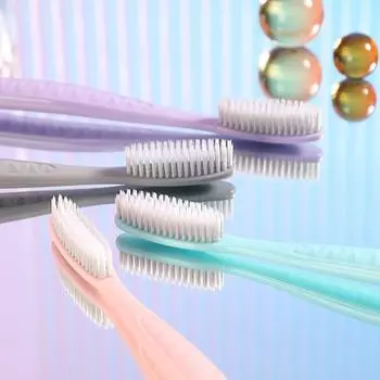 1 шт. супер длинная зубная щетка мягкая меховая большая головка щетки взрослая зубная щетка ручная зубная щетка твердая зубная щетка розовый