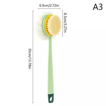 1 шт. супер мягкая мочалка для спины с длинной ручкой, щетка для душа и тела с мягкой сетчатой губкой для женщин, отшелушивающая ванна, массаж