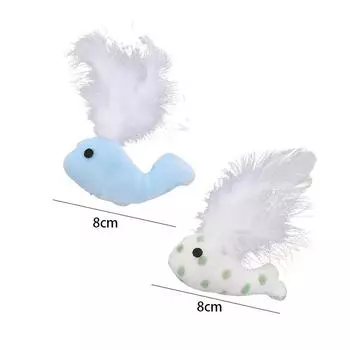 1 шт., супер мягкая плюшевая игрушка для домашних животных из китовых перьев, игрушки для кошек из китовых перьев, забавные интерактивные жевательные игрушки для кошек, товары для животных в форме кита