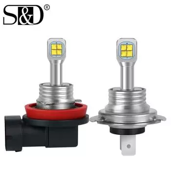 1 шт. супер яркий белый H8 H11 светодиодная лампа H7 9005 9006 HB4 HB3 светодиодная автомобильная противотуманная фара 8SMD дневная ходовая авто лампа 12 В 6000 К белый H7