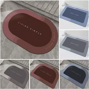 1 шт., супер впитывающая диатомовая грязь с простым узором, противоскользящая подушечка для ванной комнаты Almohadilla Antideslizante Para Bao De Barro De Diatomeas 30x40cm