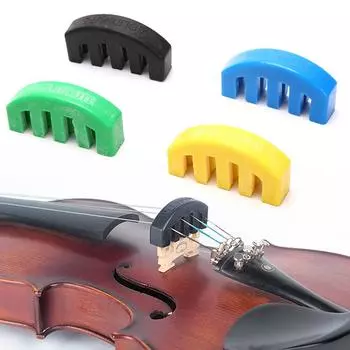 1 шт. Сурдина для скрипки, сурдинка из натуральной черной легкой и тяжелой резины для акустической скрипки чёрный