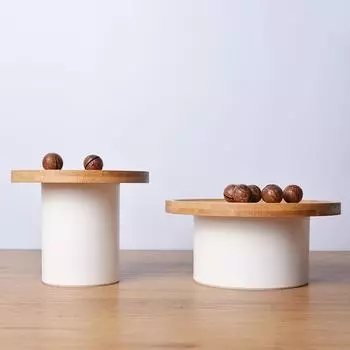 1 шт. Сушеная деревянная тарелка для фруктов, поднос для орехов, коробки для десертов и конфет, подставка для еды, бамбуковая коробка для хранения с крышкой, домашний декор
