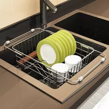 1 шт. Сушильная полка для мойки посуды, корзина для сушки посуды, корзина для мытья посуды из нержавеющей стали 304, полка для мойки с течью