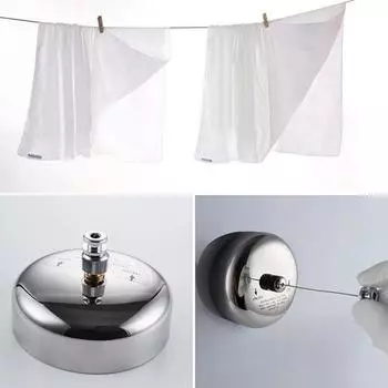 1 шт., сушилка для одежды, плетеная нейлоновая линия для стирки, для использования в помещении и на открытом воздухе для спальни, ванной комнаты белый