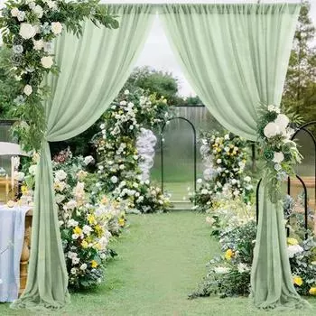 1 шт. Свадебная вуаль многоцелевого использования праздничная вечеринка элегантное и изящное украшение на день рождения мягкий фон для вечеринки занавеска ткань шифон