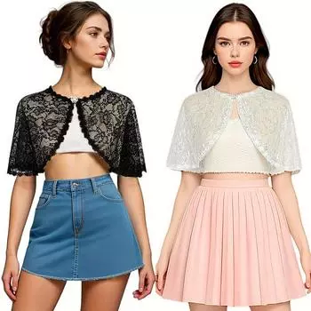 1 шт. свадебное платье простота однотонный современный плащ мода ромбовидные пуговицы кружевная шаль солнцезащитный кардиган чёрный