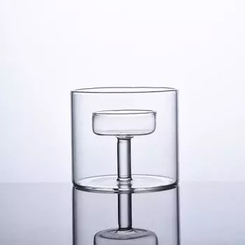 1 шт. свадебное украшение, подсвечник, прозрачное стекло, подставка для свечи, подсвечник в европейском стиле L