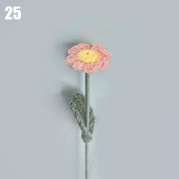 1 шт. Свадебное украшение ручной работы, вязаный цветок, креативный вязаный букет, украшение домашнего стола, букет из роз и тюльпанов