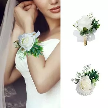 1 шт. свадебные аксессуары для подружек невесты на запястье жениха искусственные цветы на запястье цветок розы свадебные бутоньерки для жениха