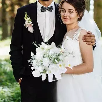 1 шт. Свадебные букеты для невесты, подружки невесты, искусственные розы, сиреневый свадебный букет для французской деревенской винтажной официальной свадьбы, украшение дома Style 1