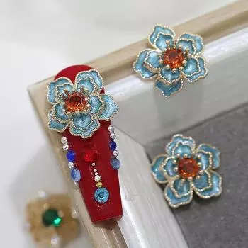 1 шт. свадебные ногти в китайском стиле Xiuhe свадебные аксессуары для ногтей с темпераментной короной феникса и розовым сиянием красочной эмали