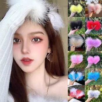 1 шт. свадебные заколки с белыми перьями, сказочная заколка для волос, украшения для волос, тиара, заколка для волос, новинка