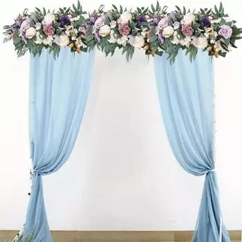 1 шт. Свадебный цветочный ряд 70x30 см искусственные цветы искусственные розы шелк искусственный цветок арка фон витрина цветочный декор для вечеринки дома 1Pc фиолетовый