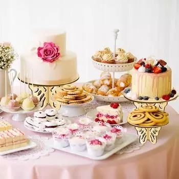 1 шт. свадебный день рождения еда дисплей пьедестал подставка для кексов декоративный 3-х уровневый держатель для торта S