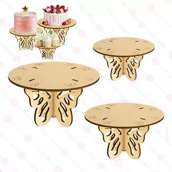 1 шт. свадебный день рождения еда дисплей пьедестал подставка для кексов декоративный 3-х уровневый держатель для торта S