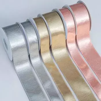 1 шт., свадебный яркий шелковый бант, подарочная коробка, ручная работа, подарки для вечеринок, блестящая лента, сделай сам, атласная лента, цветочная гирлянда, упаковка 4 серебряный