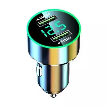 1 шт. сверхбыстрый зарядный адаптер 4 в 1 для Samsung Xiaomi Oppo Vivo Huawei Phone Dual Usb C автомобильное зарядное устройство с дисплеем напряжения