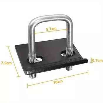 1 шт. Сверхмощный натяжитель для фаркопов прицепа 1,25 и 2 дюйма, U-образный болт, стабилизатор шарового крепления, устранитель люфта, антидребезжащий зажим 1set серый