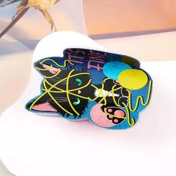 1 шт. Сверкающий акриловый милый кот с обмоткой нитью, кошачья мята, персонализированный, креативный, милый, красочный котенок, заколка для волос