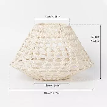 1 шт., светильник для гостиничного номера в стиле бохо, абажур из хлопковой веревки, абажур из хлопковой веревки 30x30x19,5 см